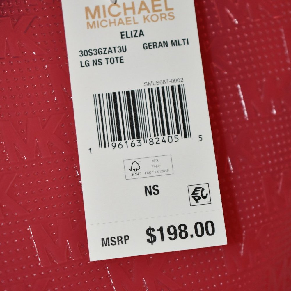Michael Kors Eliza MED North South Clear Tote in Geranium Multi #30SGZAT3U NWT - Picture 6 of 8